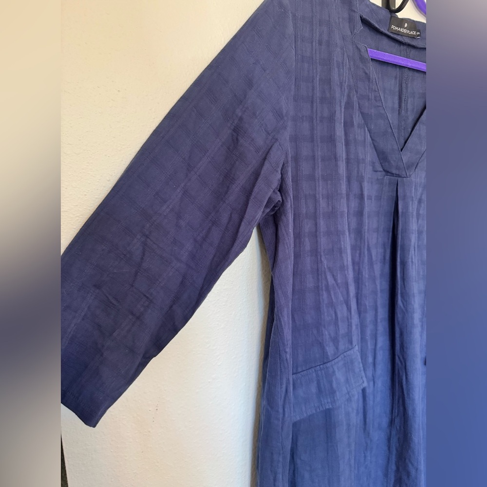 Pomander Place Tuckernuck Carolina Caftan Maxi Blue Navy XXL Plus EUC - Picture 9 of 12